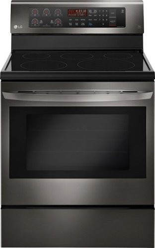  LG - 6.3 Cu. Ft. Freestanding Electric Convection Range - Black Stainless Steel