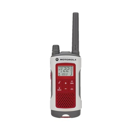 Motorola - Talkabout 35-Mile, 22-Channel FRS/GMRS 2-Way Radio - White/red