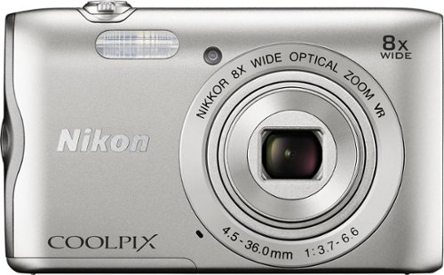  Nikon - COOLPIX A300 20.1-Megapixel Digital Camera - Silver