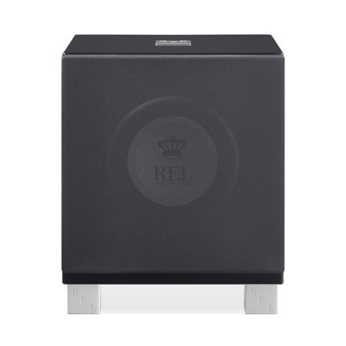 REL - T/I-Series 8" 200W Powered Subwoofer - High-gloss black-Front_Standard 
