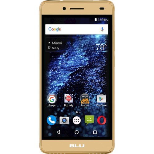 BLU - Studio Selfie 2 with 8GB Memory Cell Phone (Unlocked) - Gold-Front_Standard 