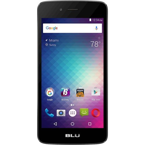 BLU - Diamond M with 4GB Memory Cell Phone (Unlocked) - Blue-Front_Standard 