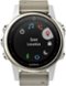 Garmin - fēnix® 5S Sapphire Smartwatch 42mm Fiber-Reinforced Polymer - Champagne with Gray Suede Band-Front_Standard