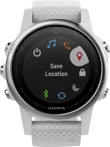  Garmin - fēnix® 5S Smartwatch 42mm Fiber-Reinforced Polymer - White with Carrara White Band