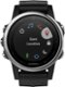 Garmin - fēnix® 5S Smartwatch 42mm Fiber-Reinforced Polymer - Silver with Black Band-Front_Standard