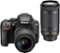 Nikon - D5600 DSLR Video Two Lens Kit with 18-55mm and 70-300mm Lenses - Black-Front_Standard