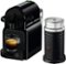 Nespresso - Inissia Espresso Machine with Aeroccino Milk Frother by DeLonghi - Intense Black-Front_Standard