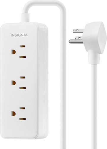 Insignia™ 12’ 3 Outlet Power Strip - White HOW TO BUY