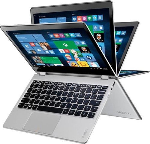  Lenovo - Yoga 710 2-in-1 11.6&quot; Touch-Screen Laptop - Intel Pentium - 4GB Memory - 128GB Solid State Drive - Silver