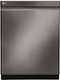 LG - 24" Top Control Smart Wi-Fi Enabled Dishwasher with QuadWash and Stainless Steel Tub - Black Stainless Steel-Front_Standard