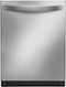 LG - 24" Top Control Smart Wi-Fi Enabled Dishwasher with QuadWash and Steel Tub with Light - Stainless Steel-Front_Standard
