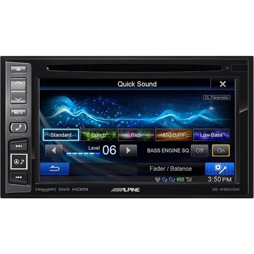 Alpine - 6.1" - Built-in Navigation - Bluetooth - In-Dash CD/DVD/DM Receiver - Black-Front_Standard 