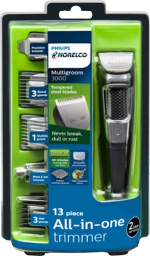 Philips Norelco Multigroom 3000 Beard, Moustache, Ear and Nose Trimmer - Black/silver WHERE TO BUY