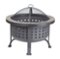 Fire Sense - Alpina Round Slate Top Fire Pit - Black-Front_Standard