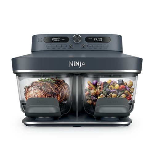 Ninja - CRISPi Pro 6-in-1 DualZone Glass Air Fryer, 8 quart, Dishwasher safe - Cyberspace-Front_Standard 