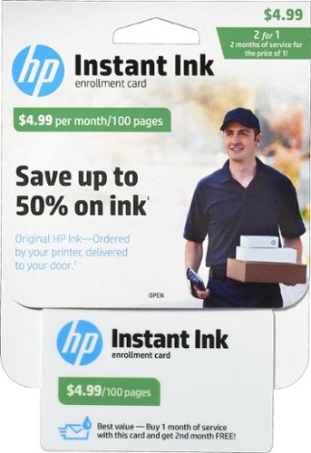  Instant Ink 100-Page Monthly Plan for Select HP Printers