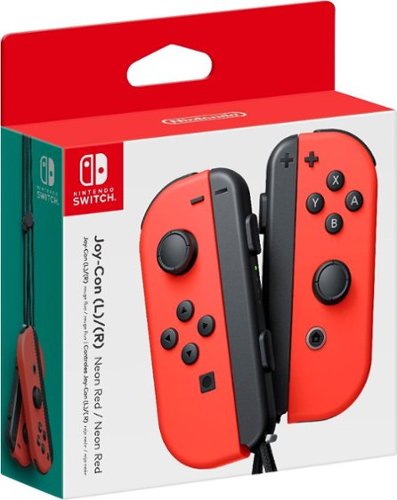  Joy-Con (L/R) Wireless Controllers for Nintendo Switch - Neon Red