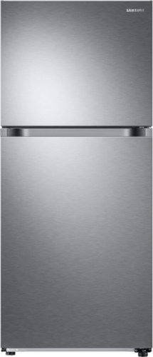 Samsung - 17.6 cu. ft. Top-Freezer Refrigerator with FlexZone - Stainless Steel