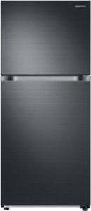 Samsung - 17.6 Cu. Ft. Top-Freezer  Fingerprint Resistant Refrigerator - Black stainless steel - Front_Standard