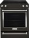 KitchenAid - 6.4 Cu. Ft. Self-Cleaning Slide-In Electric Convection Range - Black Stainless Steel-Front_Standard