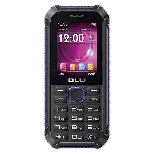 BLU - Tank Xtreme 2.4 Cell Phone (Unlocked) - Black/Blue-Front_Standard 
