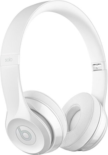 Beats by Dr. Dre - Geek Squad Certified Refurbished Beats Solo3 Wireless Headphones - Gloss White