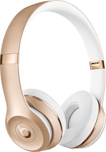 Geek Squad Certified Refurbished Beats Solo3 Wireless Headphones - Gold-Angle_Standard 