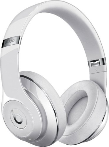 Geek Squad Certified Refurbished Beats Studio Wireless Noise Cancelling Over-the-Ear Headphones - Gloss White-Angle_Standard 