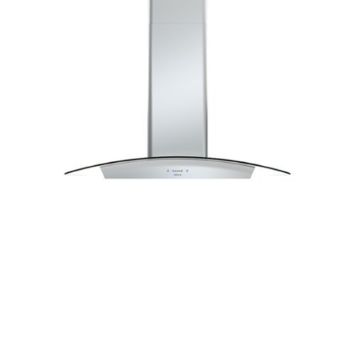 Zephyr - Ravenna 36 in. 600 CFM Wall Mount Range Hood with LED Light in Stainless Steel with Clear Glass Canopy - Stainless steel and glass