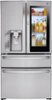 LG - 22.5 Cu. Ft. French InstaView Door-in-Door Counter-Depth 4-Door Refrigerator with WiFi - Stainless Steel-Front_Standard 