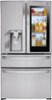 LG - 22.5 Cu. Ft. French InstaView Door-in-Door Counter-Depth 4-Door Refrigerator with WiFi - Stainless Steel-Front_Standard