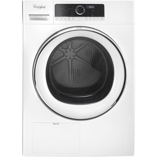 Whirlpool - 4.3 Cu. Ft. Stackable Electric Dryer with Steam and Wrinkle Shield - White
