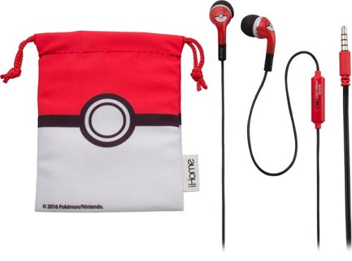  iHome - Pokemon In-Ear Headphones - White/Red/Black