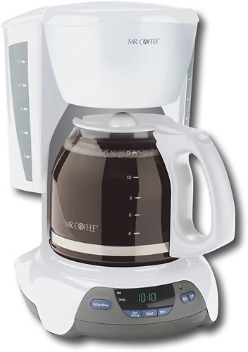  Mr. Coffee - 12-Cup Programmable Coffeemaker - White