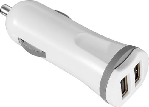 Insignia™ Vehicle Charger - White WORLDWIDE DELIVERY