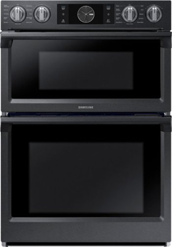 Samsung - 30" Microwave Combination Wall Oven with Flex Duo, Steam Cook and WiFi - Black Stainless Steel