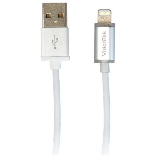  VisionTek - 6.6' Lightning USB Charging Cable - White
