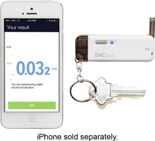 BACtrack Vio Smartphone Keychain Breathalyzer for Apple iPhone and Most Android Devices - White HOW TO BUY