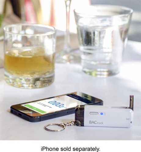 BACtrack Vio Smartphone Keychain Breathalyzer for Apple iPhone and Most Android Devices - White BUY ONLINE