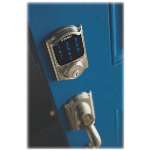 Schlage - Connect™ Touch Screen Deadbolt Lock - Satin Nickel-Alt_View_Standard_12 