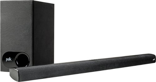  Polk Audio - 2.1-Channel Soundbar System with Wireless Subwoofer - Black