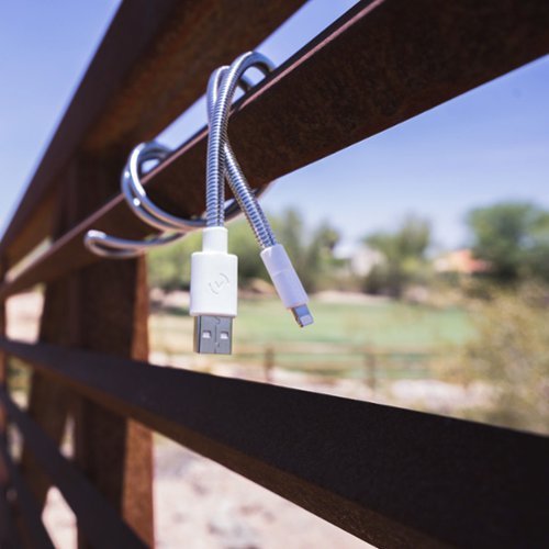 Fuse Chicken 3.3' Lightning USB Charging Cable - Silver BUY IN UAE
