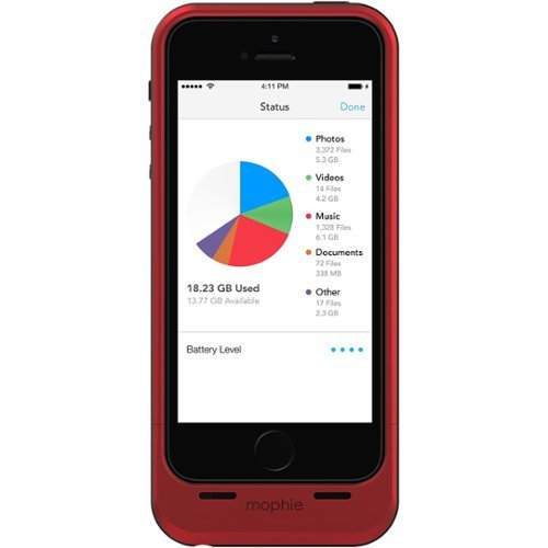 mophie - Space pack 1700 mAh Portable Charger for Most Micro USB Devices - Red-Front_Standard 