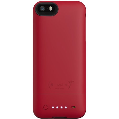 mophie - Juice Pack External Battery Case for Apple® iPhone® 5, 5s and SE - Matte red-Front_Standard 