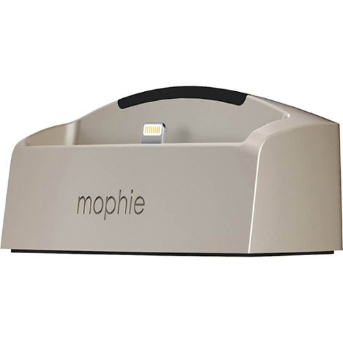 mophie - Desktop Dock for select Apple® iPhone® models - Gold-Alt_View_Standard_18 