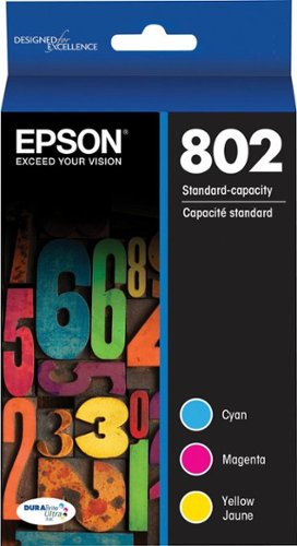 Epson - 802 Standard Capacity Ink Cartridges - Cyan/Magenta/Yellow