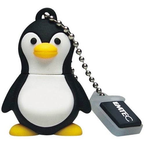  EMTEC - Animal Series 8GB USB 2.0 Flash Drive - Black/white