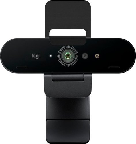 Logitech - Pro 4096 x 2160 Webcam with Noise-Canceling Mic - Black