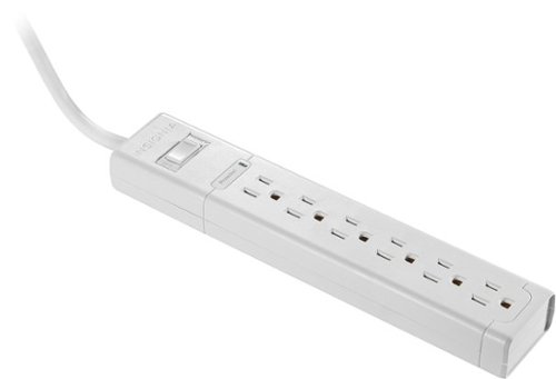 Insignia™ - 6 Outlet 900 Joules Surge Protector with 8' Power Cord - White