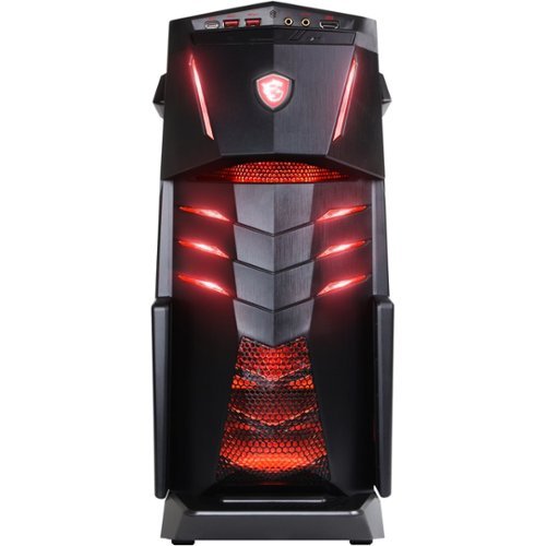 MSI - Desktop - Intel Core i7 - 64GB Memory - Dual NVIDIA GeForce GTX 1080 - 2 X 512GB Solid State Drives + 3TB Hard Drive - Black/Red-Front_Standard 